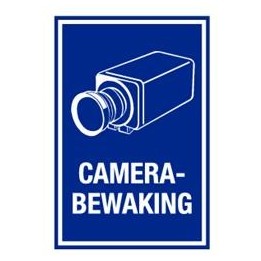 PVC muurbord met camera bewaking