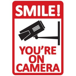 Euport Aufkleber 'Smile! You're on Camera'