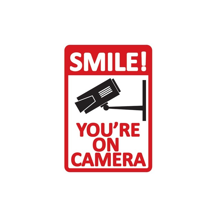 Euport Autocollant 'Smile! You're on Camera'