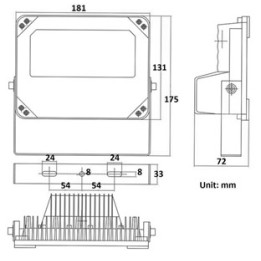Euport S-SE6-120-A-IR Infrarood schijnwerper 120°, 220V