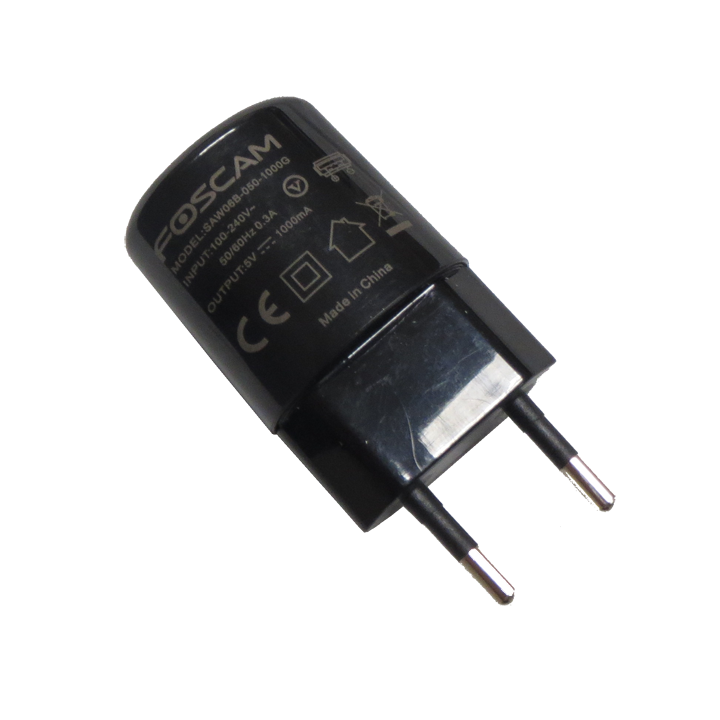 Foscam FOSPAUSB-B Black Power Supply with USB Cable