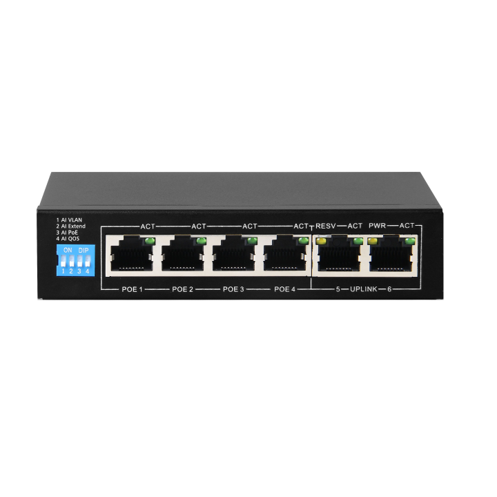 Eupart POEAI104 4+2-Port POE Switch