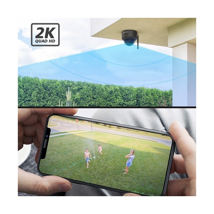 Foscam D4Z 4MP Dual-Band WiFi PTZ camera zwart — afbeelding 4