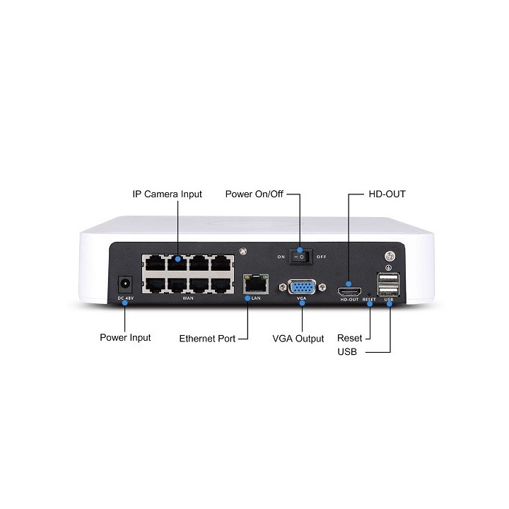 Foscam FN8108HE 8-kanaals 5MP PoE NVR — afbeelding 2