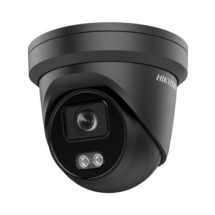 Hikvision DS-2CD2347G2-LU 4MP ColorVu Festinstallierte Turret Netzwerkkamera (Schwarz)