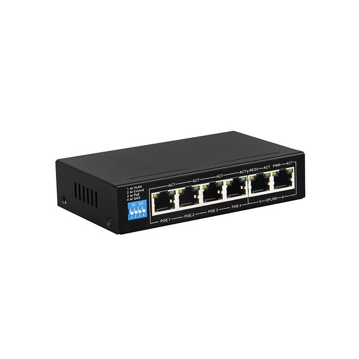 Eupart AI106G - 4+2-poort Gigabit PoE switch — afbeelding 2