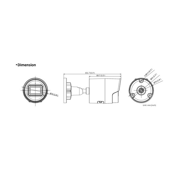 Hikvision DS-2CD2046G2-IU 4MP 2.8mm AcuSense PoE buiten bullet camera — afbeelding 3