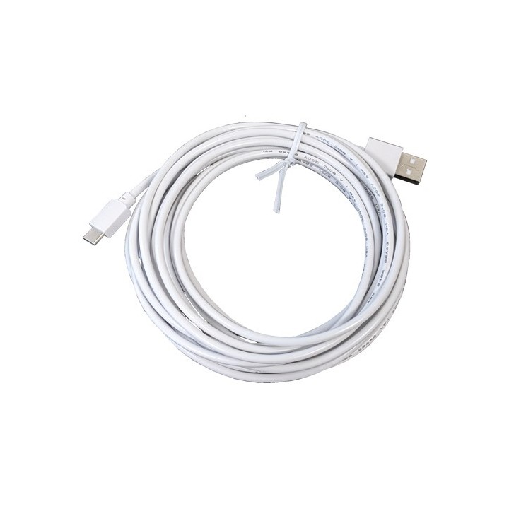 Eupart Voeding Verlengkabel 5 Meter Wit USB-C