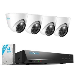 Reolink RLK8-1200D4-A-4MM, 12MP PoE security system with 24/7 full color imaging