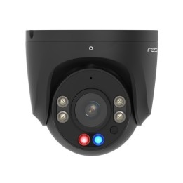 Foscam W5EP 5MP PoE buiten IP camera met rode en blauwe alarmlichten