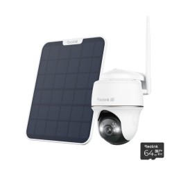 Reolink B440+Solar, 4K/8MP Dual-Band WiFi PT buitencamera met zonnepaneel en 64GB micro SD-kaart, pakketdeal