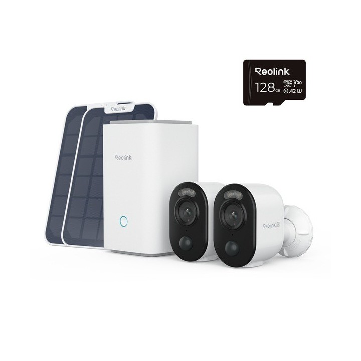 Reolink Home Hub1 mit 2 Reolink B350 Kameras plus Solarpanel, Paketangebot